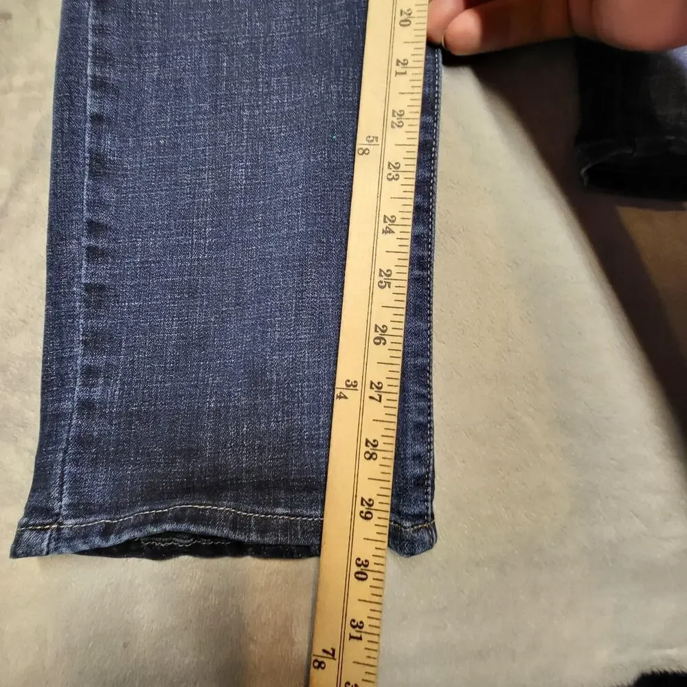 Levi's Jeans Womens 14 Blue Classic Straight Stretch Denim Dark Wash W32 L30